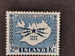 Ijsland 1956 - landkaart, telecommunicatie, Postzegels en Munten, Postzegels | Europa | Scandinavië, Ophalen of Verzenden, IJsland