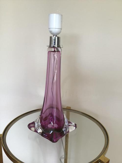 Val Saint Lambert lamp kristal, Huis en Inrichting, Lampen | Tafellampen, Zo goed als nieuw, Ophalen of Verzenden