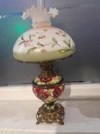Oude keramische tafellamp en opaline globe, Ophalen