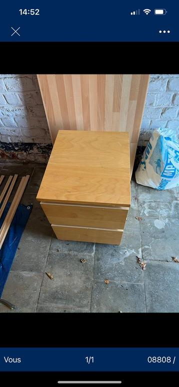 Table de chevet ikea, 65 cm ou plus, Comme neuf, Enlèvement, 55 à 70 cm