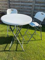 Partytafel met 2 krukken, Tuin en Terras, Ophalen, Zo goed als nieuw