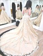 Mooi Trouwkleed Amber Met diamantjes Inclusief hoepel, Kleding | Dames, Ophalen