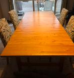 Berk vol houten tafel Ikea, Huis en Inrichting, Tafels | Eettafels, Ophalen, Gebruikt, 100 tot 150 cm, 200 cm of meer