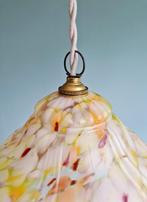 Art Deco hanglamp in veelkleurig gespikkeld glas, 1930, Antiek en Kunst, Ophalen of Verzenden