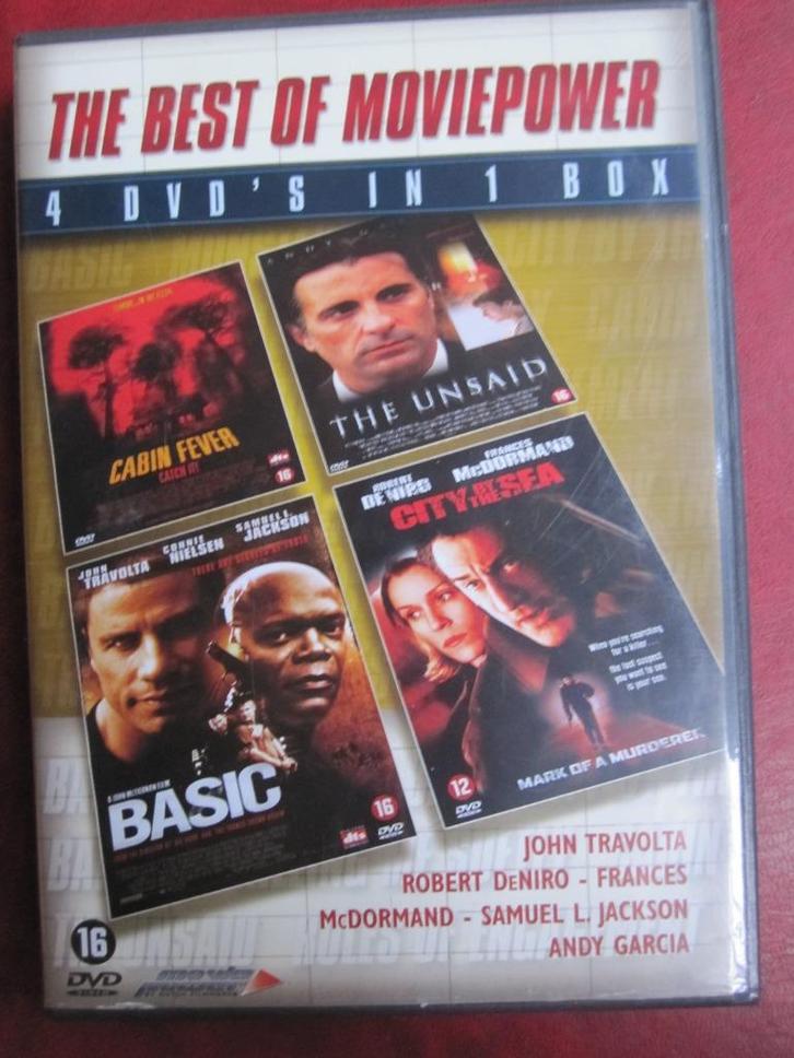 The Best of Moviepower - 4 DVD's in 1 box, Cd's en Dvd's, Dvd's | Thrillers en Misdaad, Zo goed als nieuw, Actiethriller, Boxset