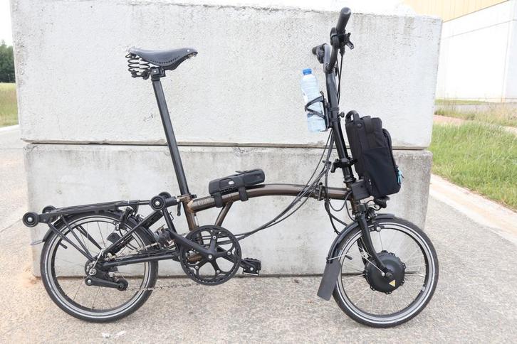 Brompton éléctrique Raw Lacquer (Full Option), Fietsen en Brommers, Fietsen | Vouwfietsen, Zo goed als nieuw, Brompton, Versnellingen