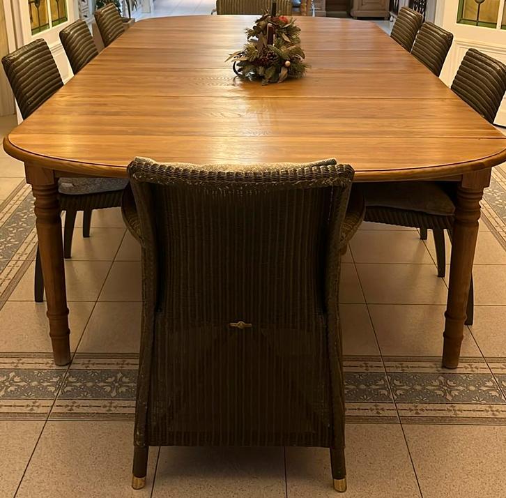 Table en chêne avec 8 chaises, Maison & Meubles, Salles à manger complètes, Utilisé, Enlèvement