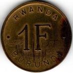 Rwanda-Burundi : 1 Franc 1961 KM#1 Ref 14831, Postzegels en Munten, Munten | Afrika, Ophalen of Verzenden, Burundi, Losse munt