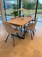 Eettafel en 6 stoelen, Huis en Inrichting, Tafels | Eettafels, Ophalen, 50 tot 100 cm, Zo goed als nieuw, Vijf personen of meer