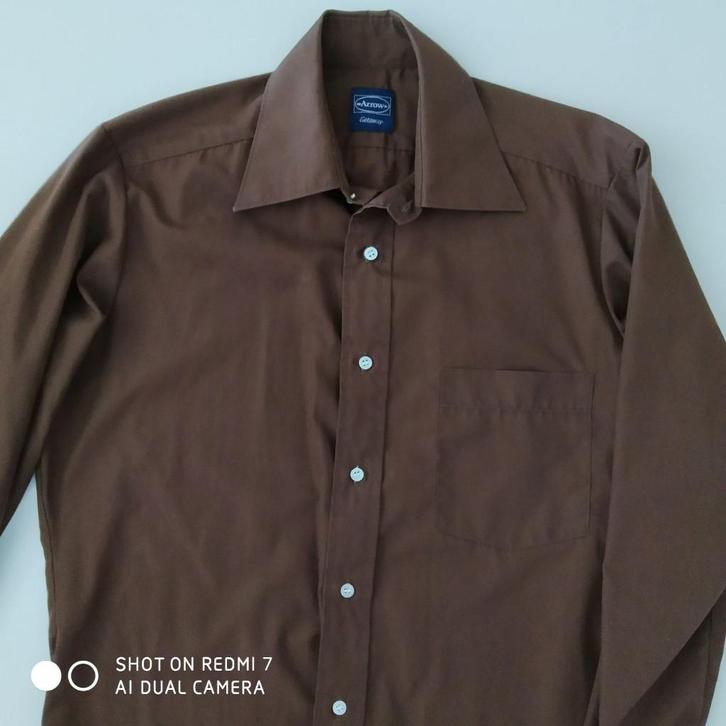 ARROW S shirt met lange mouwen, Kleding | Heren, Overhemden, Gedragen, Halswijdte 38 (S) of kleiner, Bruin, Ophalen of Verzenden