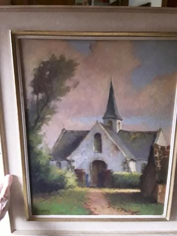 DEMOEN   SCHILDERY OP PANEEL  AFM.  64 X 54  beschikbaar voor biedingen