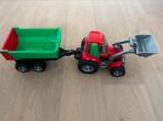 Bruder tractor met aanhangwagen, Ophalen