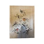 Oude schilderkunst — Voorstelling van vogels — Met lijst, Antiek en Kunst, Kunst | Schilderijen | Modern, Ophalen of Verzenden