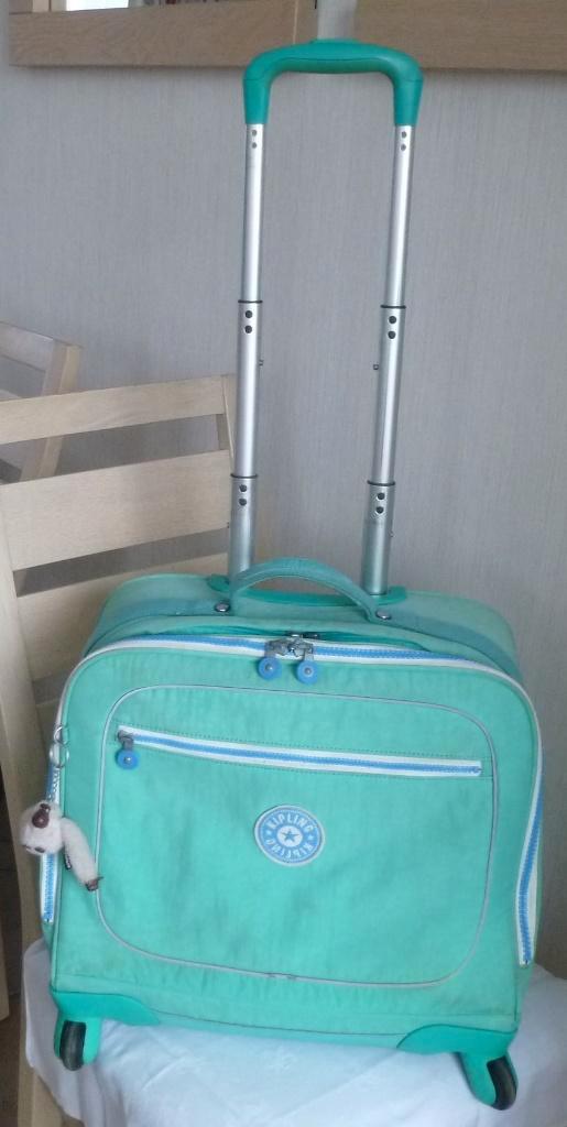Kipling trolley vert fluo 4 roues 360  + singe, Bijoux, Sacs & Beauté, Sacs | Cartables, Utilisé, Porte-documents ou Cartable