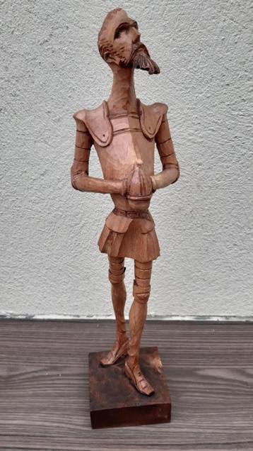 Statue en bois de Don Quichotte...