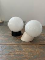 VINTAGE LAMPEN BOL MELKGLAS PLAFOND WAND WERKT!, Antiquités & Art, Antiquités | Éclairage, Enlèvement ou Envoi