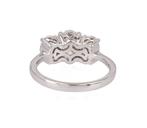 3 Diamenten in ring van witgoud 14 karaat, Ophalen of Verzenden, Zo goed als nieuw