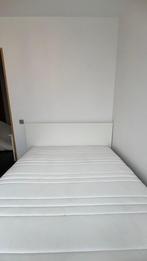 Bed met lattenbodem en matras 180 x 200, ophalen in Mortsel, 180 cm, Gebruikt, Wit, Klassiek modern tijdloos