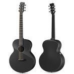 Enya X3 PRO Mini Gitaar - 3/4 Zwarte Koolstofvezel, Ophalen of Verzenden, Nieuw, Met koffer
