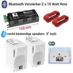 Bluetooth achtergrond muziek systeem 2x 3 inch wit [B416KJ], Audio, Tv en Foto, Overige merken, Nieuw, Ophalen of Verzenden, 60 tot 120 watt