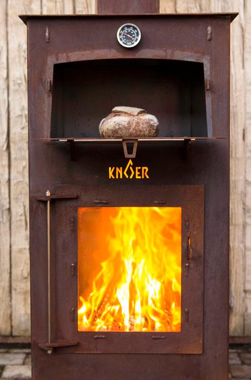 KNOER Outdoor Oven, buitenkachel met oven CortenStaal, Tuin en Terras, Tuinhaarden, Nieuw, Verzenden