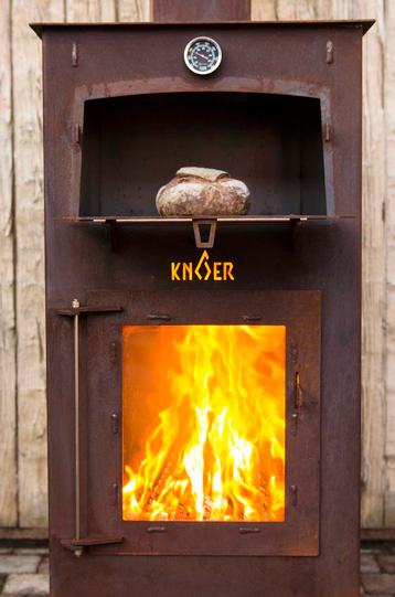 KNOER Outdoor Oven, buitenkachel met oven CortenStaal