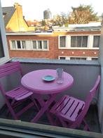 Tuintafel + stoelen, Tuin en Terras, Ophalen, Gebruikt, Rond, Plastic