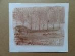 paysage avec de grands arbres, format 15x18 cm aquarelle, Antiquités & Art, Art | Peinture | Moderne, Envoi