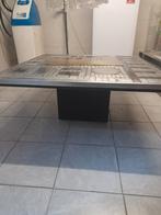 Table basse avec incrustation en métal 100 x 100 carrée, Antiquités & Art, Art | Objets design, Enlèvement ou Envoi