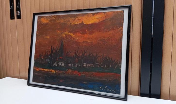 GABY DE PAUW  (1924-2000) schilderij (1), Antiek en Kunst, Kunst | Schilderijen | Modern, Ophalen