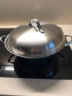 Wokpan Fissler, Maison & Meubles, Cuisine | Casseroles & Poêles, Inox, Comme neuf, Enlèvement, Plaque céramique