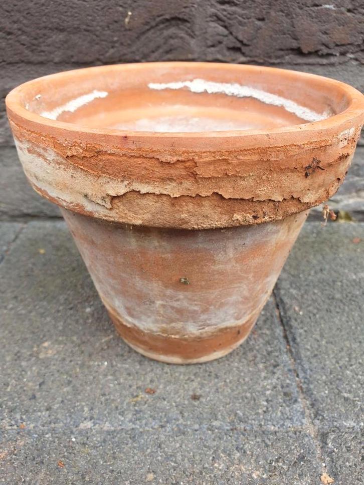 1x rood bruine terracotta bloempot H 14 cm, Tuin en Terras, Bloempotten, Terracotta, Binnen, Ophalen