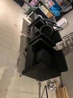 Kappersstoel, wasbak en droogkap, Huis en Inrichting, Stoelen, Ophalen, Gebruikt, Zwart, Drie