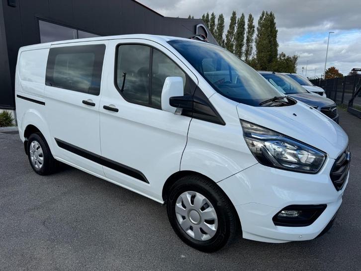 Ford Custom 6pl 1st eig ohboek airco trekhaak cruise, Auto's, Bestelwagens en Lichte vracht, Bedrijf, Te koop, ABS, Airbags, Airconditioning
