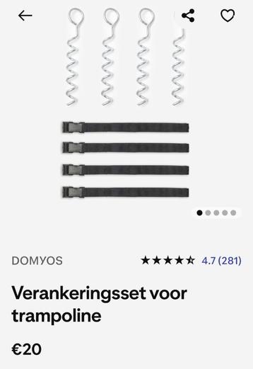 Verankeringsset voor trampoline beschikbaar voor biedingen