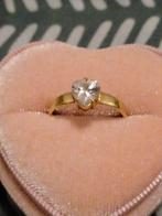 14Karaats Gouden Verlovingsring met Hartvorm Zirkonia, Handtassen en Accessoires, Ringen, Dame, Goud, Goud, Ophalen