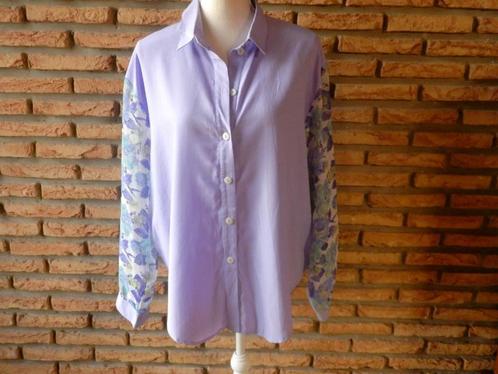 (49) -chemisier femme t.46 lilas, Kleding | Dames, Blouses en Tunieken, Zo goed als nieuw, Maat 46/48 (XL) of groter, Paars, Ophalen of Verzenden