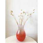 Vase bicolore vintage, Comme neuf, Orange, Verre