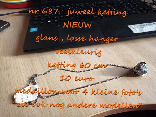 687. juweel ketting met medaillon , NIEUW ,  verzending inbe, Handtassen en Accessoires, Kettingen, Nieuw, Overige materialen