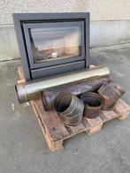 Te koop: Inbouwhaard met rookkanalen – compleet pakket, Maison & Meubles, Cheminées, Enlèvement, Utilisé, Encastré, Autres types