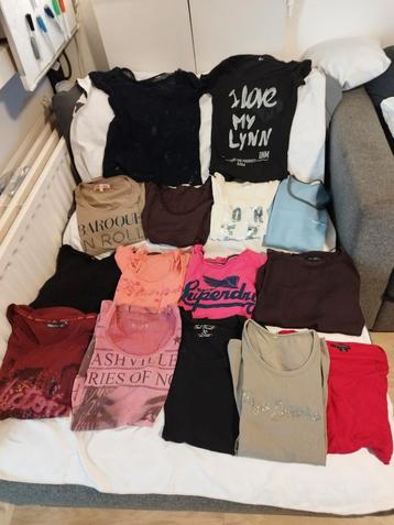 15 t-shirts S & M, o.a. Superdry, pepe jeans en g-star raw beschikbaar voor biedingen