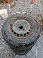 4 jantes tôle + pneus hiver 195/65 R15 5x114.3, Enlèvement