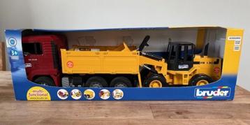 BRUDER kiepwagen en schuiflader MAN beschikbaar voor biedingen