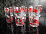 5 rode Looza-glazen, Nieuw, Frisdrankglas, Ophalen of Verzenden