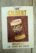 panneau d'affichage vintage en carton CAFE Gilbert des année, Collections, Marques & Objets publicitaires, Comme neuf, Enlèvement ou Envoi