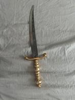 Mini-couteau décoratif doré avec lame gravée, Collections, Enlèvement, Comme neuf, Autres types