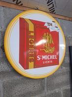 Panneau d'affichage émaillé St Michel 1954, Utilisé, Enlèvement ou Envoi, Panneau publicitaire