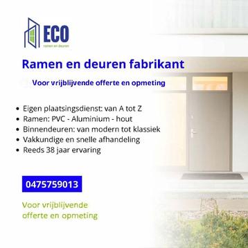 ramen en deuren  pvc alu hout maatwerk  beschikbaar voor biedingen