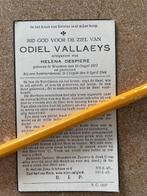 BOMBARDEMENT  40-45 LE 8 AVRIL 1944 VALLAEYS ODIEL, Collections, Enlèvement ou Envoi, Image pieuse