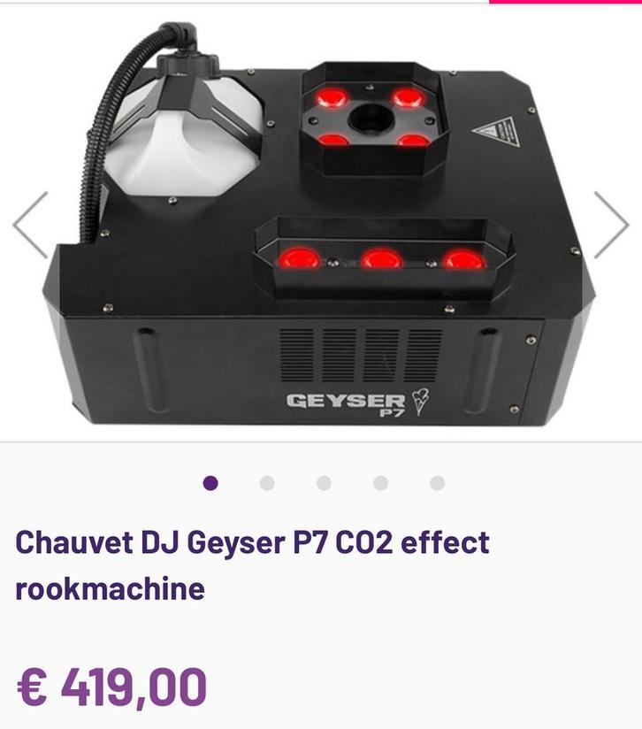 Chauvet geyses p7 * nieuwstaat, Muziek en Instrumenten, Licht en Laser, Gebruikt, Rookmachine, Kleur, Ophalen